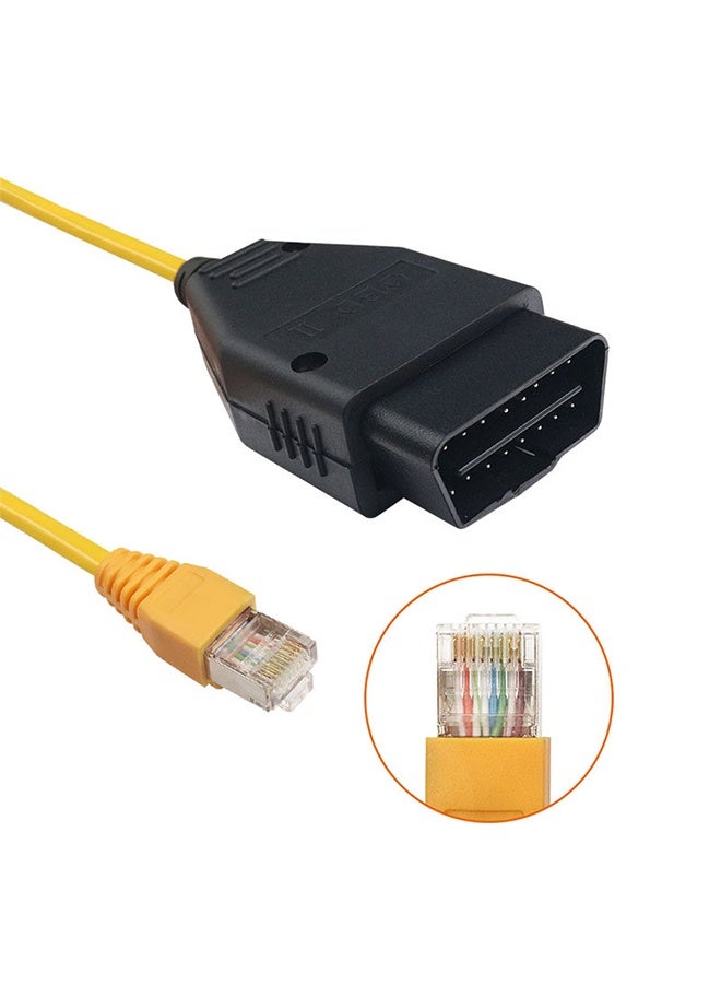 محول ENET OBD2 مع كابل إيثرنت RJ45 متوافق مع I-COM E-SYS، وE-SYS ICOM لسيارات BMW، كابل ENET، برمجة وتشخيص أعطال سلسلة F مع كابل إيثرنت - Image 2